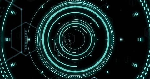 Futuristic DNA Strand Scan with Digital Circles - Download Free Stock Images Pikwizard.com