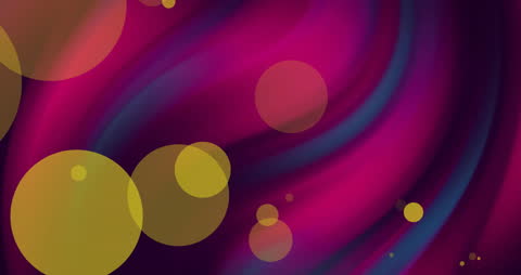 Abstract Yellow Spots on Colorful Wave Background