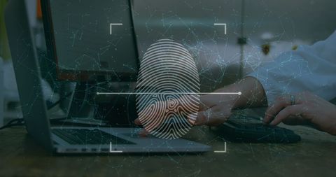 Enhancing Security with Digital Fingerprint Analysis on Laptop - Download Free Stock Images Pikwizard.com