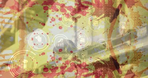 Abstract Digital Network with Woman's Silhouette and Icon Overlay - Download Free Stock Images Pikwizard.com