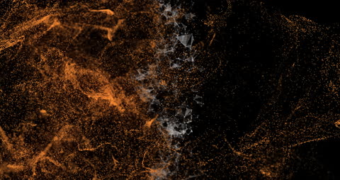 Digital DNA Animation with Glowing Light Particles