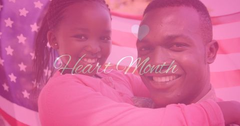 Heart month celebration with father and daughter