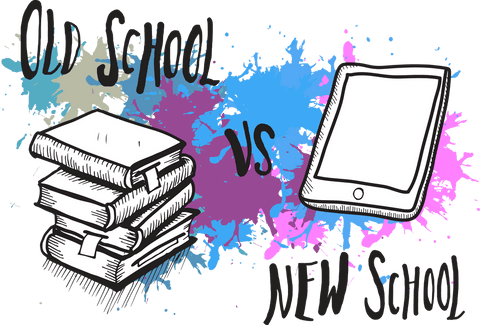 transparent illustration comparing old versus new school materials - Download Free Stock Videos Pikwizard.com