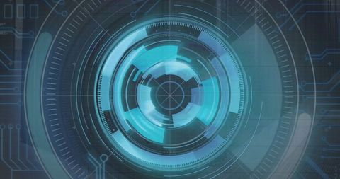 Futuristic Blue Cyber Technology Interface - Download Free Stock Images Pikwizard.com
