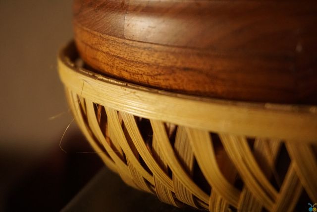 Detailed Close-Up of Bamboo and Wood Basket - Download Free Stock Photos Pikwizard.com
