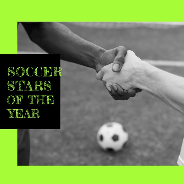 Soccer Stars of the Year Handshake with Focus on Sportsmanship - Download Free Stock Templates Pikwizard.com