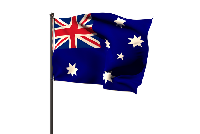 Transparent Australian Flag Fluttering on Pole - Download Free Stock Videos Pikwizard.com