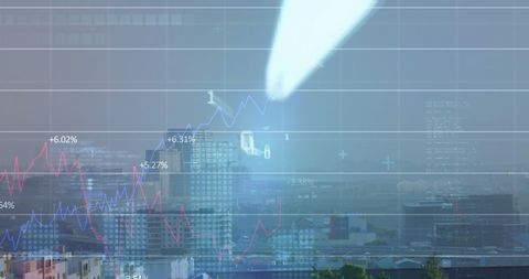Digital Financial Data Processing Over Urban Cityscape - Download Free Stock Images Pikwizard.com