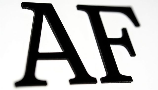 Displaying serif letters a f on white background highlighting typography contrast and depth