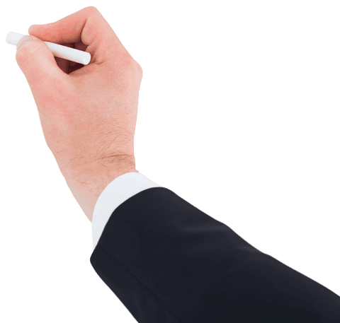 Transparent Hand Businessman Writing with White Chalk - Download Free Stock Videos Pikwizard.com