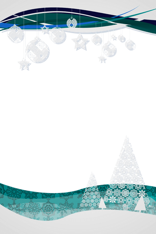 Christmas ornaments hanging with winter trees on transparent background