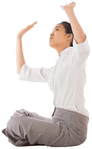 Transparent PNG of Focused Asian Businesswoman in Professional Pose - Download Free Stock Videos Pikwizard.com