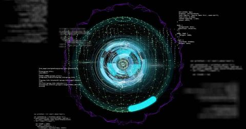 Abstract Futuristic Data Processing with Global Connections - Download Free Stock Images Pikwizard.com