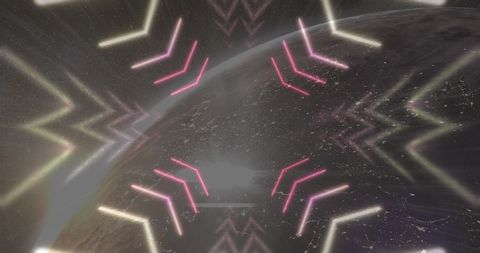 Retro Futuristic Globe with Digital Interface Overlay