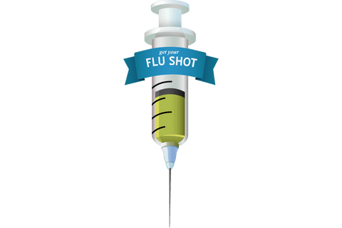 This digital illustration of a syringe with flu shot message on a transparent background is ideal for healthcare and vaccination campaigns. Useful for online content promoting public health and highlighting the importance of immunization. Suitable for articles, brochures, and social media posts about flu prevention and vaccine accessibility.