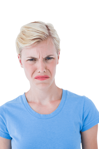 Transparent Portrait of Furious Woman with Blonde Hair - Download Free Stock Videos Pikwizard.com
