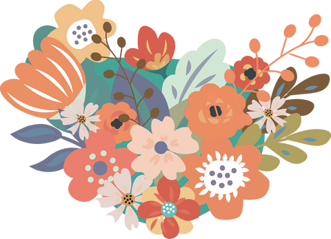 colorful floral bouquet transparent vector art - Download Free Stock Videos Pikwizard.com