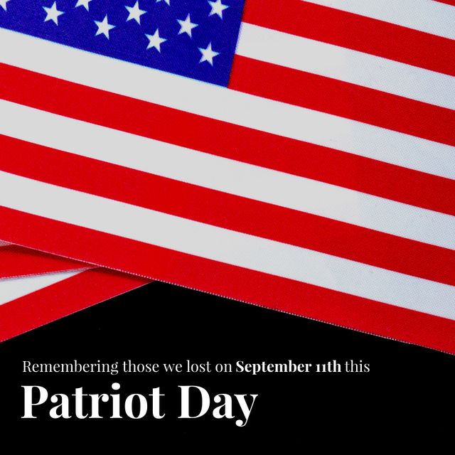 Perfect for articles, blog posts, and social media commemorations related to Patriot Day, this poignant visual features multiple American flags symbolizing remembrance and honor. Ideal for use in patriotic web content, charity campaigns, and educational materials, it serves as a tribute to those who lost their lives and the resilience of the American spirit.