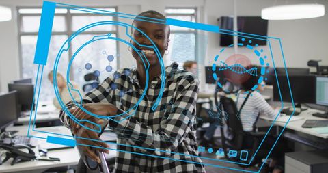 Innovative Technology Augmented with DNA and Data Visualization - Download Free Stock Images Pikwizard.com
