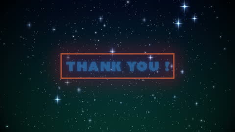 Animated Thank You Message with Glowing Star Background