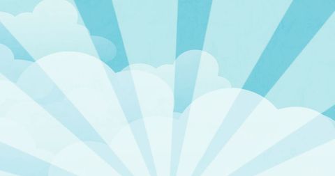 Abstract Sunburst over Cloudy Sky with Light Blue Tones