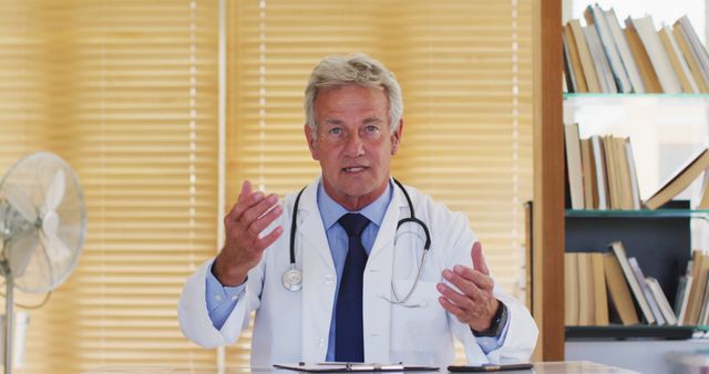 Senior Doctor Discussing Medical Information in Office - Download Free Stock Images Pikwizard.com