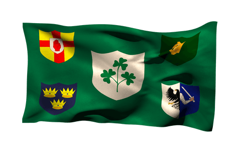 Transparent flag of irfu with waving effect