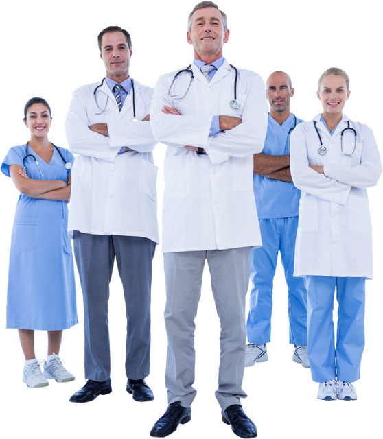 Group of Confident Medical Professionals Standing Transparent - Download Free Stock Videos Pikwizard.com