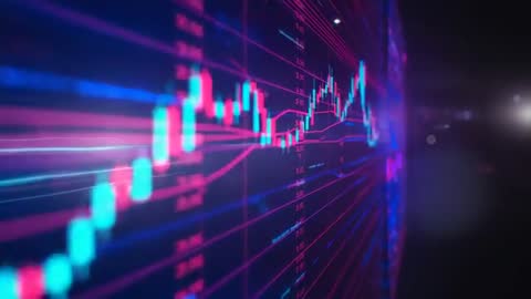 Dynamic Visualization of Rising and Falling Financial Candlesticks