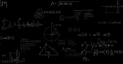 Math Formulas and Diagrams on Blackboard - Download Free Stock Images Pikwizard.com