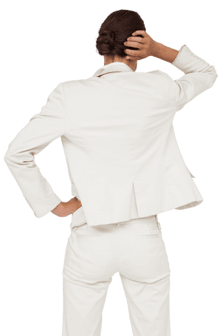 Transparent Background Businesswoman Scratching Head Confused Gesture