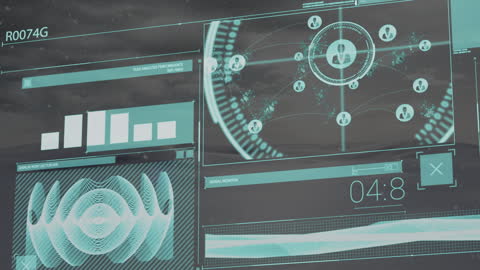 Futuristic Data Processing with Snowfall Animation Background