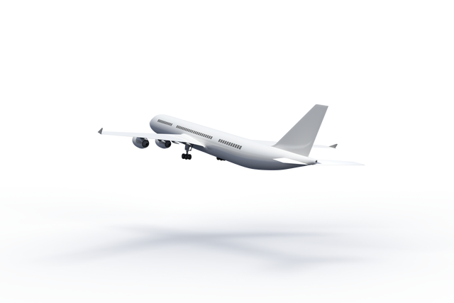 White Passenger Jet Plane on Transparent Background Ready for Digital Use - Download Free Stock Videos Pikwizard.com