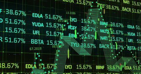 Digital Display of Stock Market Data and Graphs - Download Free Stock Images Pikwizard.com