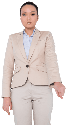 transparent businesswoman pointing with assertive gesture - Download Free Stock Videos Pikwizard.com