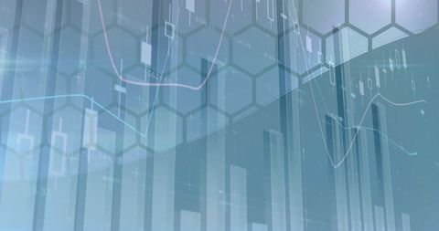 Abstract Financial Data Visualization with Hexagonal Network - Download Free Stock Images Pikwizard.com