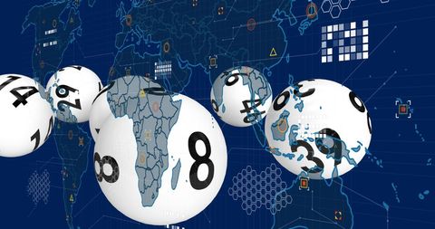 Digital World Map Overlay and Data Numbers Symbolizing Global Analytics - Download Free Stock Images Pikwizard.com
