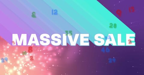 Massive Sale Announcement on Colorful Background - Download Free Stock Images Pikwizard.com