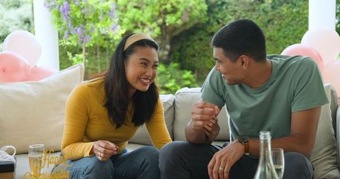 Young Couple Toasting Champagne Celebrating Special Occasion