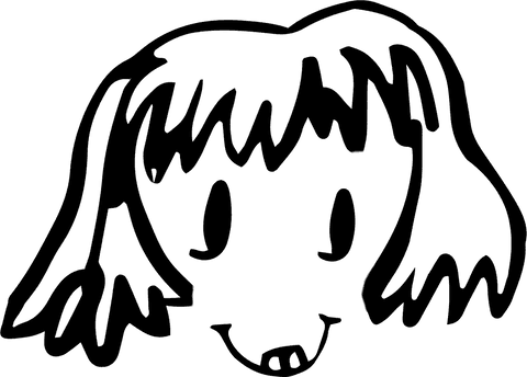 Transparent minimalist human face vector design