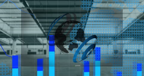 Data Processing Visualization with Digital Globe and Charts