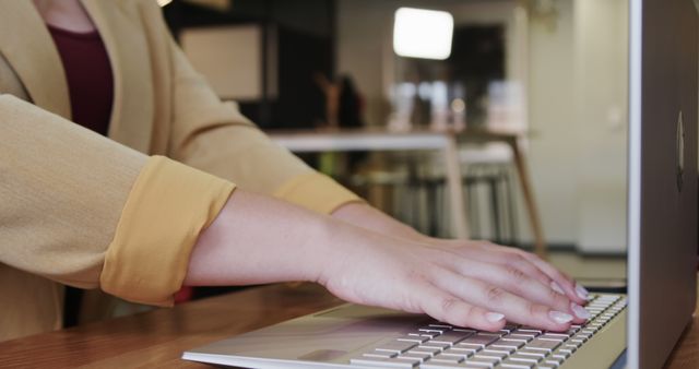 Person Typing on Laptop in Office Setting - Download Free Stock Images Pikwizard.com