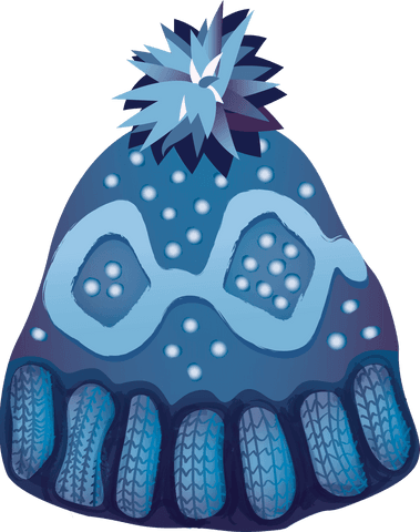 blue woolly winter hat illustration on transparent background - Download Free Stock Videos Pikwizard.com