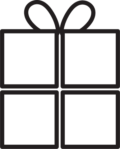 black gift box on transparent background with bow outline - Download Free Stock Videos Pikwizard.com