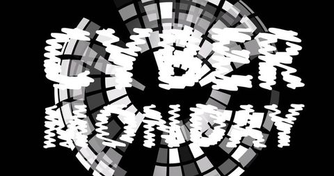 Cyber Monday Text on Futuristic Pixel Mosaic Background