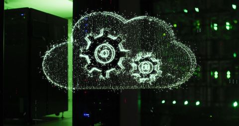 Digital Cloud Technology Over High-Tech Server Room - Download Free Stock Images Pikwizard.com