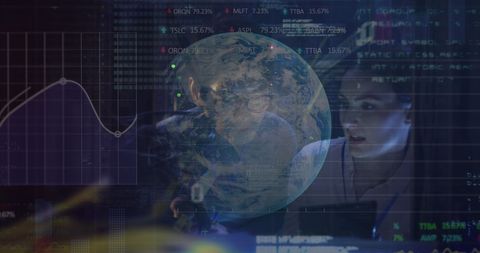 Multiethnic IT Engineers Analyzing Data with Digital Overlay - Download Free Stock Images Pikwizard.com