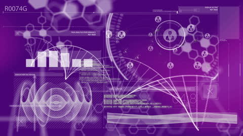 Digital Interface with Business Handshake and Data Visualization