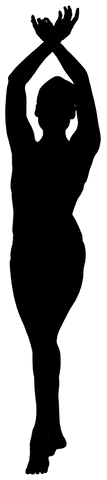 silhouette of female gymnast on transparent background - Download Free Stock Videos Pikwizard.com