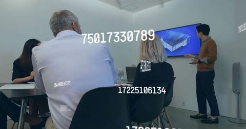 Collaborative Business Meeting with Data Projections - Download Free Stock Images Pikwizard.com
